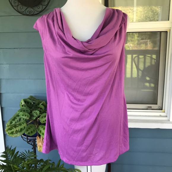 Tops - Purple Drape Neck Top